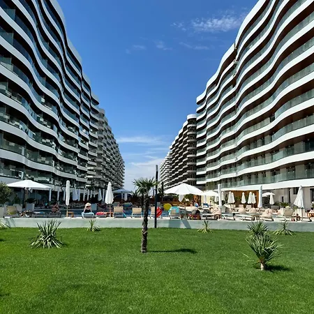 Azuria - Sea Line Studio In Casa Del Mar - Sea View, Terrace And Private Parking * Mamaia